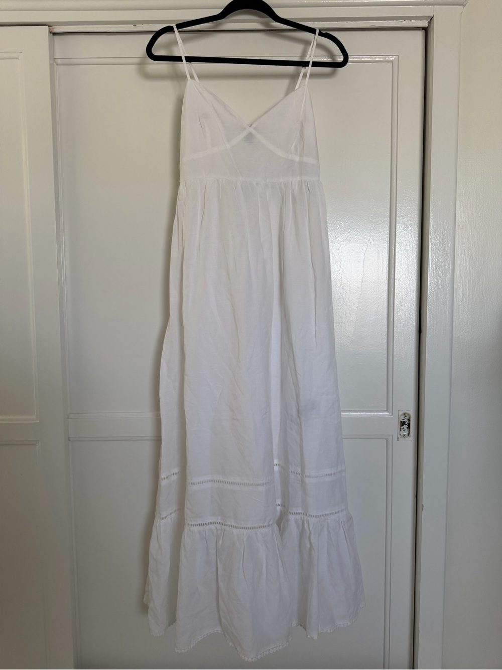 White Spaghetti-Strap Maxi Dress - Picture 1 of 4